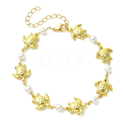Ocean 304 Stainless Steel Sea Animals Link Chain Anklets for Women AJEW-AN00823-1
