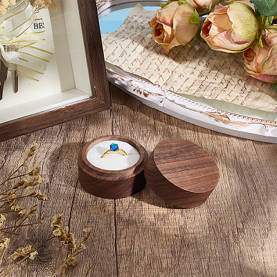 Round Wood Ring Storage Boxes AJEW-CL0005-46A-1