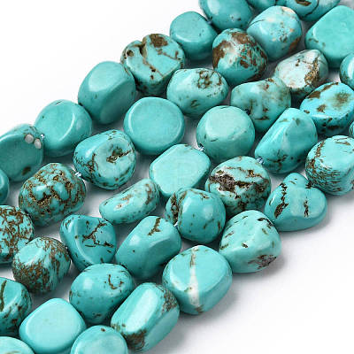 Dyed & Heated Natural Howlite Beads Strands G-B161-B06-1