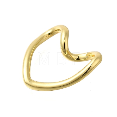 Rack Plating Brass Heart Linking Rings KK-M079-04G-1