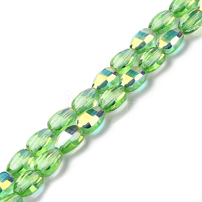 Transparent Electroplate Glass Beads Strands GLAA-Q099-F01-02-1