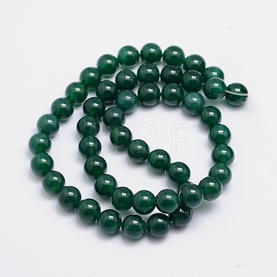 Round Natural Agate Bead Strands G-L419-83-1