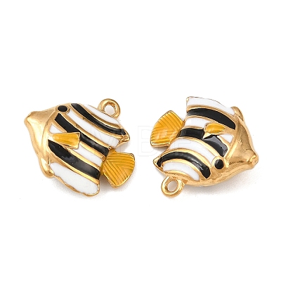 304 Stainless Steel Enamel Pendants STAS-C150-01I-1
