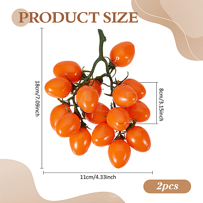 Plastic Imitation Cherry Tomato AJEW-WH0871-13-1