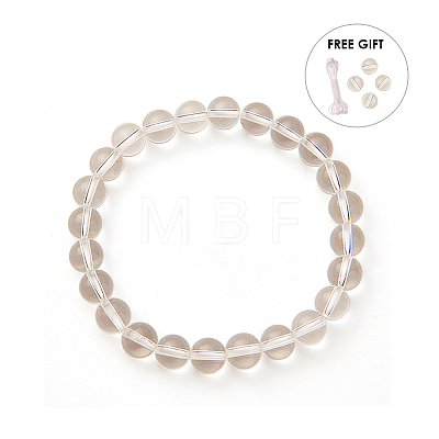 Natural Crystal Round Beads Stretch Bracelets BJEW-PH0001-8mm-07-1