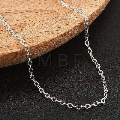 Brass Cable Chains Necklaces for Women NJEW-D302-47S-1