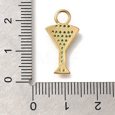 Brass Micro Pave Cubic Zirconia Pendants KK-M295-22G-01-1