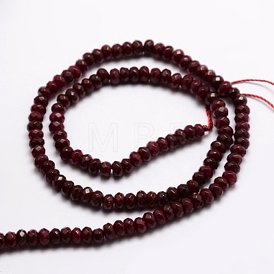 Dyed Natural Malaysia Jade Rondelle Beads Strands G-E316-2x4mm-20-1