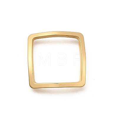 Brass Open Back Bezel Link Rings KK-B152-08C-G-1