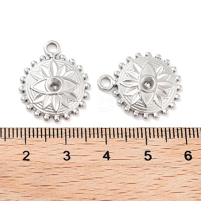 Non-Tarnish 304 Stainless Steel Pendant Rhinestone Settings STAS-P364-02P-1