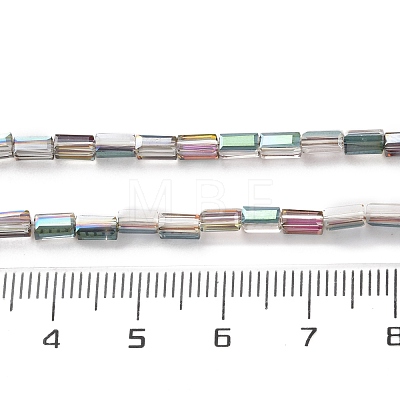 Electroplate Transparent Glass Beads Strands EGLA-H106-01A-HP01-1