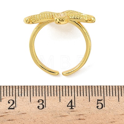 Brass Cuff Rings for Women RJEW-A083-01G-1
