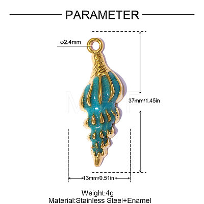 304 Stainless Steel Pendants STAS-OY015-12G-1