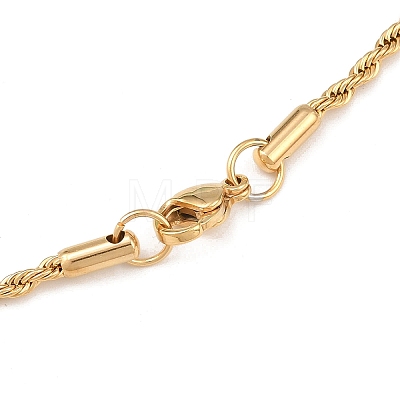 304 Stainless Steel Rope Chain Necklaces NJEW-R223-14-1
