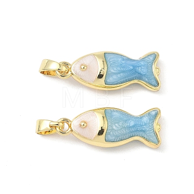 Brass Enamel Pendants KK-Z134-06G-01-1
