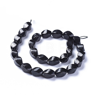 Natural Shungite Beads Strands G-L505-41-1