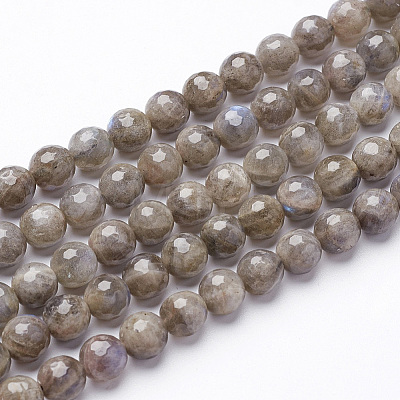 Natural Labradorite Beads Strands G-D136-6mm-11-1