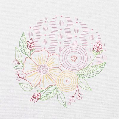 DIY Embroidery Fabric with Eliminable Pattern DIY-P032-C05-1