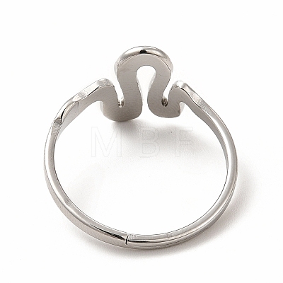 304 Stainless Steel Snake Adjustable Ring for Women RJEW-B027-25P-1