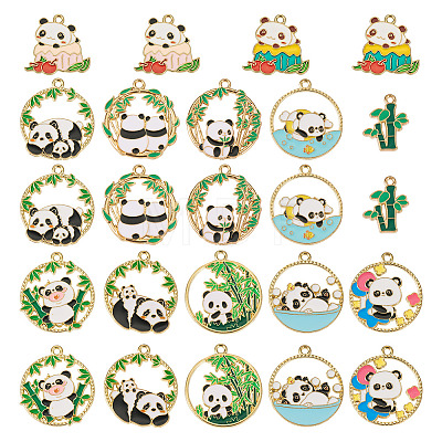  24Pcs 12 Style Alloy Enamel Pendants FIND-TA0002-72-1