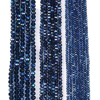 Electroplate Glass Beads Strands X-EGLA-A044-T4mm-L12-1