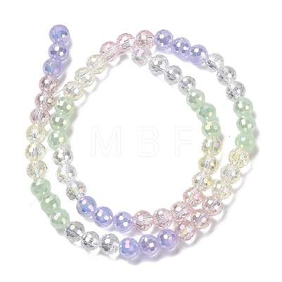 Electroplate Glass Beads Strands EGLA-D300-06-6mm-18-1