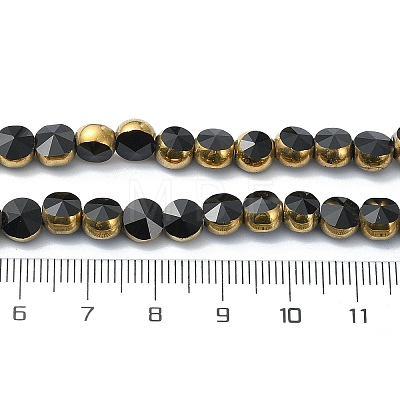 Half Plated Electroplate Transparent Glass Beads Strands EGLA-E060-02A-HP04-1