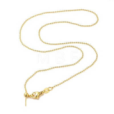 Brass Ball Chain Necklaces LS-NJEW-B119-06G-1