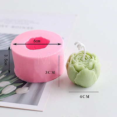 Flower Shape DIY Candle Silicone Molds CAND-PW0008-19A-1