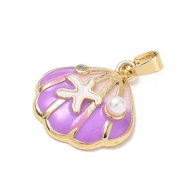 Brass Enamel Pendants RB-CBA2CEF-04G-1