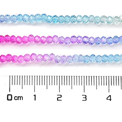 Transparent Painted Glass Beads Strands X1-DGLA-A034-T1mm-A14-1