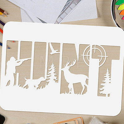 Plastic Drawing Painting Stencils Templates DIY-WH0396-393-1