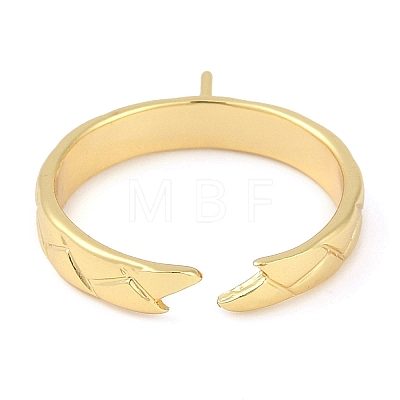 Brass Cuff Finger Ring Settings KK-L219-15E-G-1