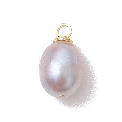 Natural Cultured Freshwater Pearl Rice Charms X-PALLOY-JF05078-01-1