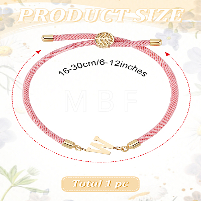 1Pc Adjustable Nylon Cord Slider Bracelets for Women BJEW-LP0001-32W-03-1
