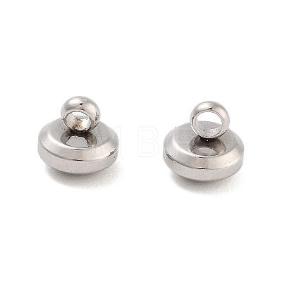 Non-Tarnish 202 Stainless Steel Charms Flat Round Charm STAS-B072-07P-02-1