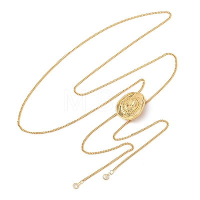 Brass Cowboy Hat Bolo Tie Lariat Necklaces NJEW-D346-01G-1