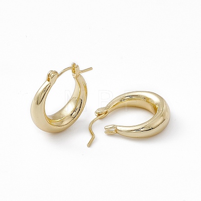 Brass Thick Hoop Earrings for Women X-EJEW-I270-02G-1
