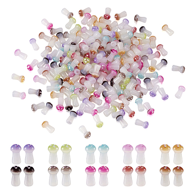 200Pcs 10 Colors Opaque Glass Beads GLAA-TA0001-20-1