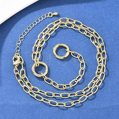Brass Cable Chain Y Lariat Necklaces NJEW-H087-06C-G-1