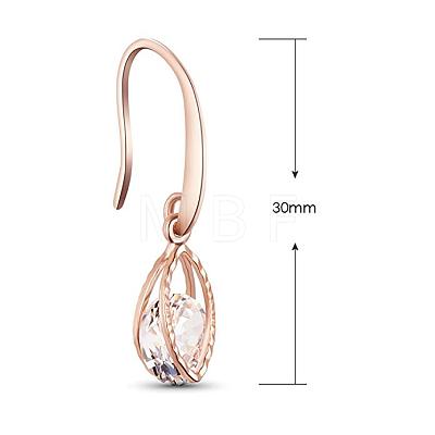 SHEGRACE Creative Design Rose Gold Plated Brass Hook Earrings JE99A-1