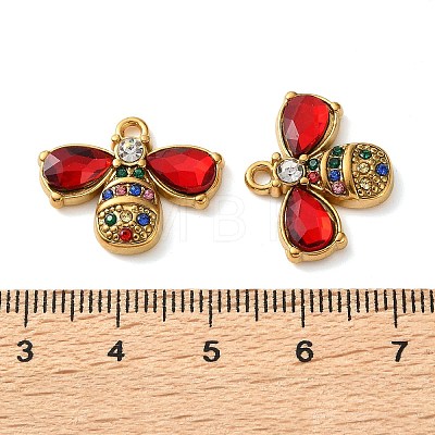 304 Stainless Steel Rhinestone Pendants RB-L002-03G-01-1