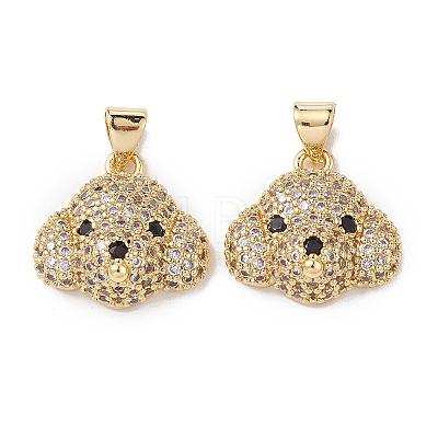 Brass Micro Pave Cubic Zirconia Pendants KK-M240-01F-1