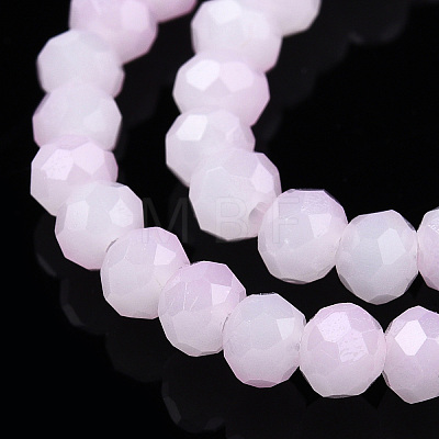 Two-Tone Imitation Jade Glass Beads Strands GLAA-T033-01C-07-1