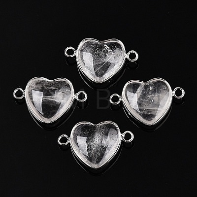 Natural & Synthetic Mixed Stone Love Heart Pendants G-T138-205M-P-1