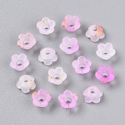 Frosted Transparent Acrylic Beads OACR-N137-72D-1