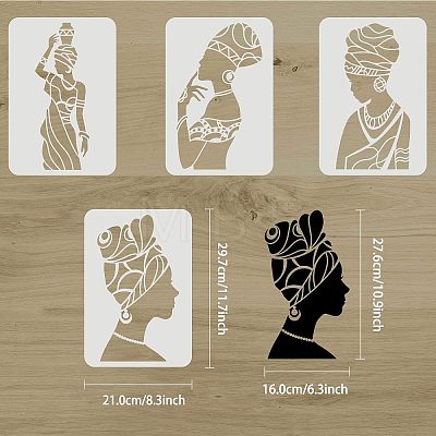 PET Hollow out Drawing Painting Stencils Sets for Kids Teen Boys Girls DIY-WH0172-810-1