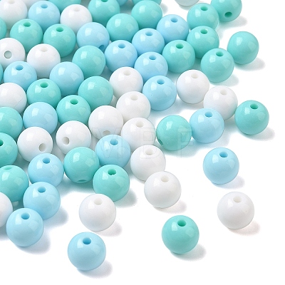 50pcs 3 Colors Opaque Acrylic Beads MACR-YW0004-01D-01-1