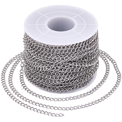 25M 304 Stainless Steel Curb Chains CHS-BM0001-11-1
