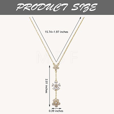 Clear Cubic Zirconia Flower Laria Necklace JN1062B-1